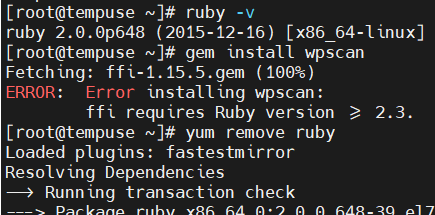 Centos7 安装新的高版本的 ruby